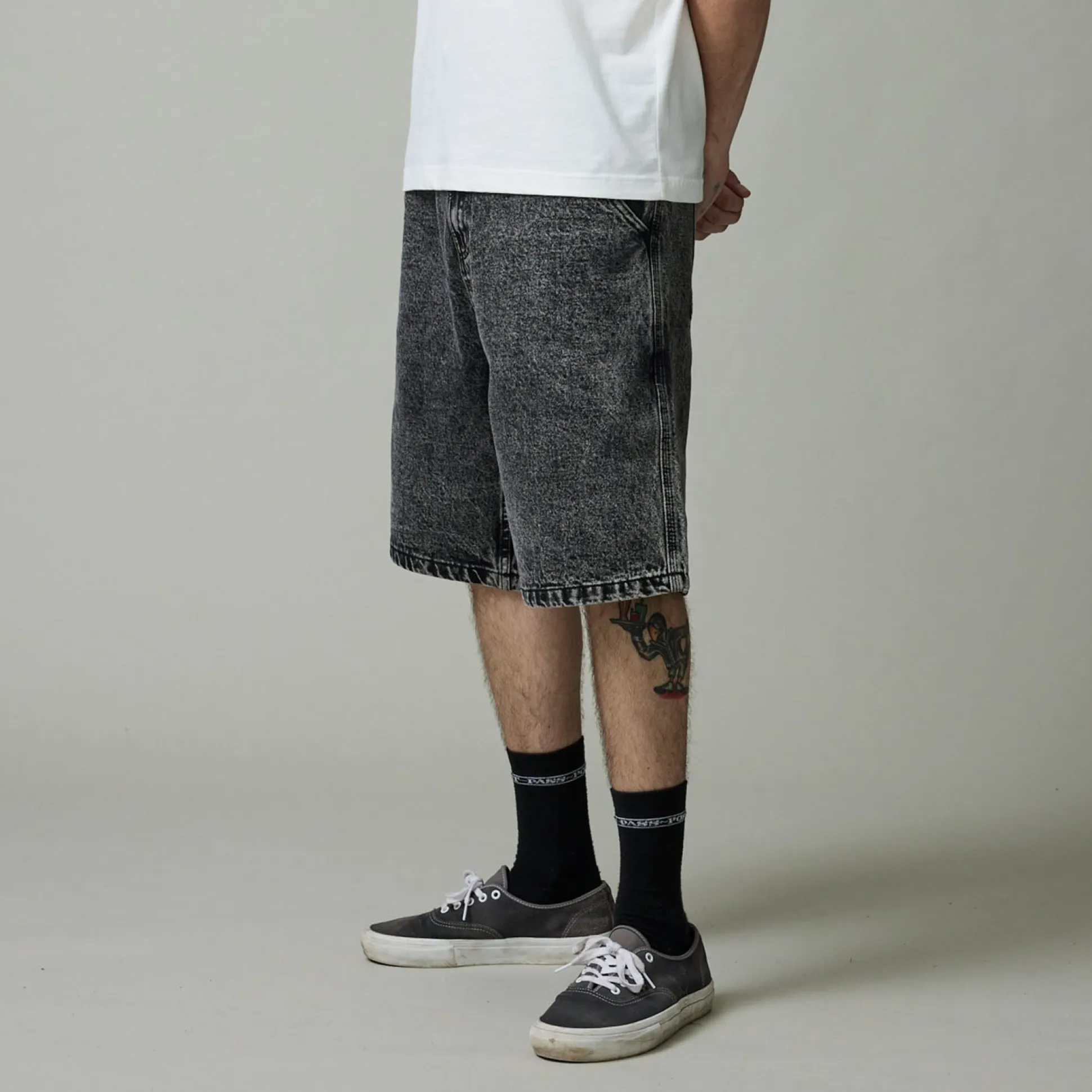 Pass~Port Workers Club Denim Short - Grey Over-Dye