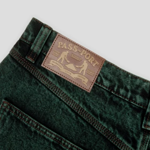 Pass~Port Workers Club Denim Jean - Dark Green Over-Dye