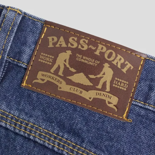Pass~Port Workers Club Denim Jean Short - Washed Dark Indigo