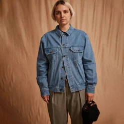 Pass~Port Workers Club Trucker Jacket - Washed Light Indigo