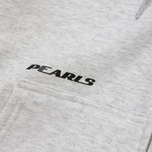 Pearls Ephemera Zip Hood - Ice Marle