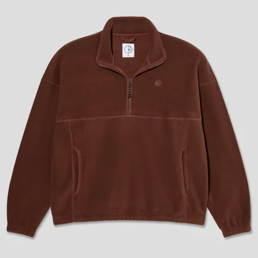 Polar Skate Co. Ivan Half Zip Sweater - Wine