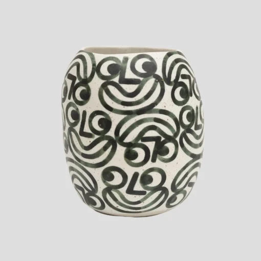RITTLE VASE SMALL BLACK SPECKLE