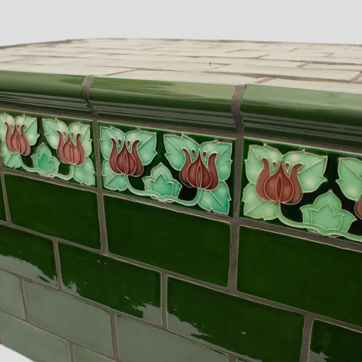 Trad Tiles - "Victorian Green Subway Java Table"